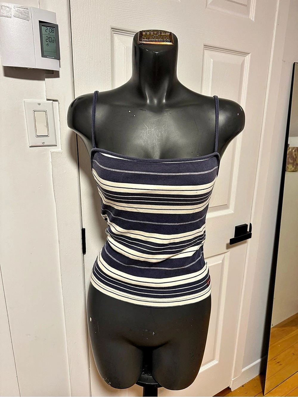 Point Zero Striped Cami Top in Blue & White